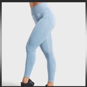Gymshark Vital Baby Blue - Teal Marl Seamless Leggings